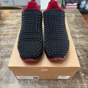 CHRISTIAN LOUBOUTIN Black Sneaker, Spike Sock Donna--Excellent Condition!